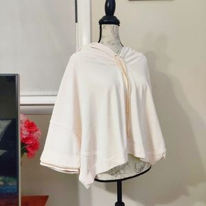 Anthropologie Peach Pink Oversized Velour Short Sleeve Sporty Sweater Hoodie M